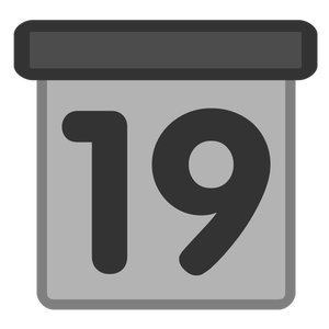 Vista del día del icono del calendario