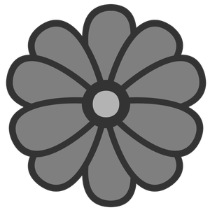Couleur grise d’icône de fleur