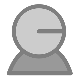 Emoticon grey icon clip art