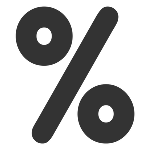 Percentage icon clip art