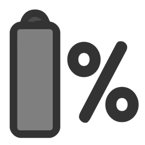 Laptop battery vector icon