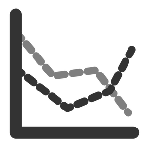 Line chart diagram icon