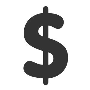 Simbolul dolar pictograma bani