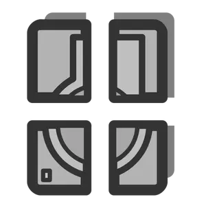 Disc partition icon clip art