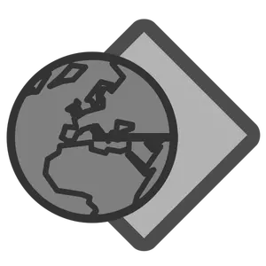 Symbol ikony świata globusa
