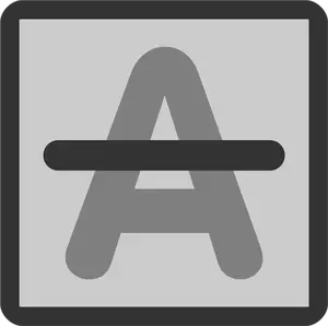 Letter A with strike through vector image