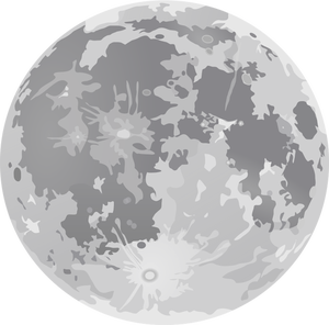 Luna piena in scala di grigi di disegno