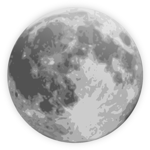 Illustration vectorielle de prévisions météo symbole de couleur pour la pleine lune