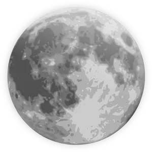 Vector Illustrasjon av værmeldingen farge symbolet for fullmåne