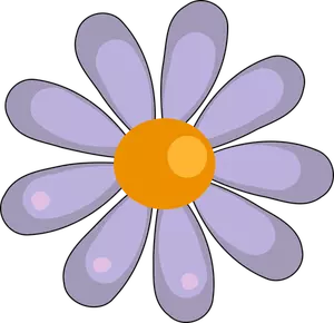 Orange and purple flower illustration