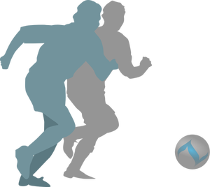 Immagine vettoriale di gioco del calcio giocatore