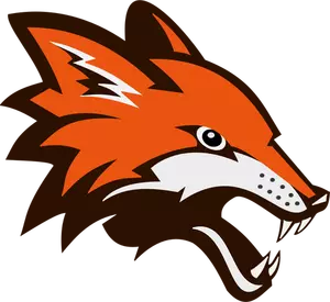 Boos oranje fox vectorillustratie