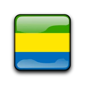 Ţară steag buton pentru Gabon