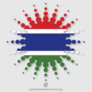 Gambia vlag halftoon ontwerp