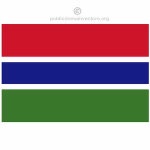 Flaga Gambii wektor