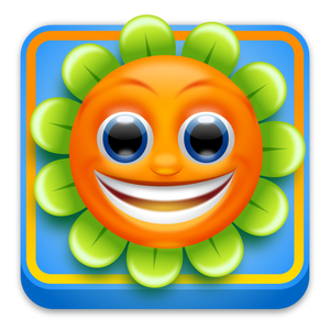 Szczęśliwy słonecznik app rysunek wektor