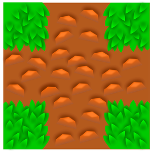Grass tile pattern for computer game vector clip art