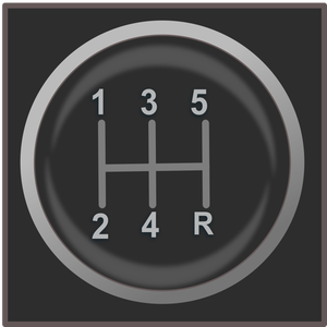 Gear shift buton vector icon