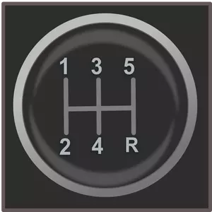 Ícone de engrenagem shift botão vector