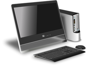 Immagine vettoriale computer desktop