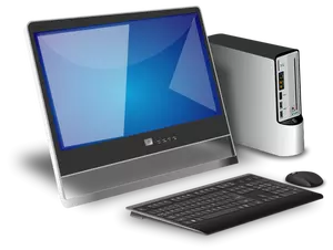 Komputer desktop vektor ilustrasi