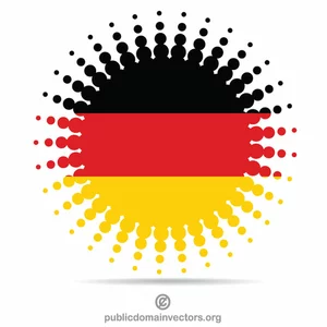 Duitse vlag halftoon design