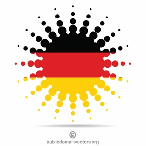 Efeito do halftone alemão da bandeira