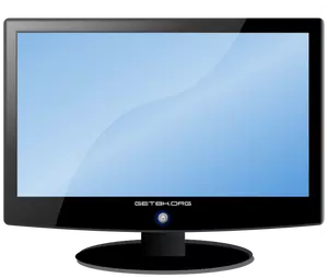 Vector de monitor LCD panorámico de dibujo