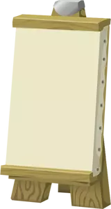 Immagine vettoriale della scheda dell'artista su supporto in legno