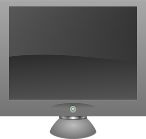 LCD-scherm met schaduw vector graphics