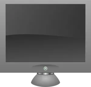 LCD screen with shadow vector graphics