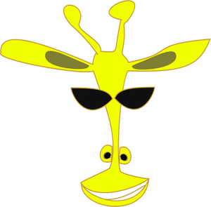 Vector clip art of giraffe smile
