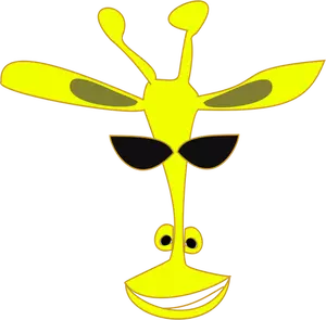 Clipart vectorial de sonrisa jirafa