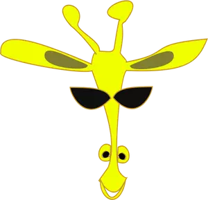 Illustrazione di vettore del fronte del fumetto giraffa colorato