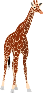 Ilustraţie vectorială inaltime girafa maro