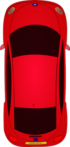 Punaisen auton vektoritaide