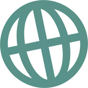 Internet globe symbool