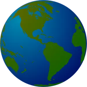 Globe aan Noord- en Zuid-Amerika vector tekening