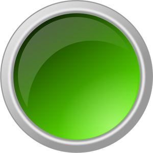 Glossy green button vector illustration
