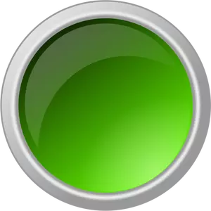Illustrazione vettoriale pulsante verde lucido