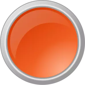 Red button in gray frame vector illustration