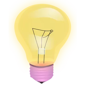 Vector image of yellow light bulb