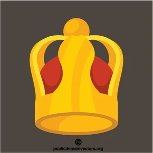 Golden crown vector clip art