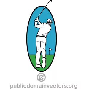Golfer vector clip art
