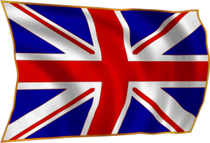 British flag in wind vector illustration