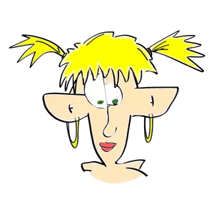 Cartoon lady with flap ears vector image