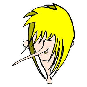 Cartoon guy with long nose vector image