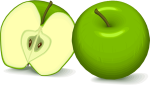 Yeşil elma vektör görüntü