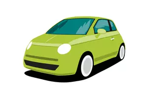 Grafika wektorowa zielony samochód