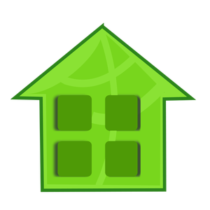 Vector illustraties van groen huis
